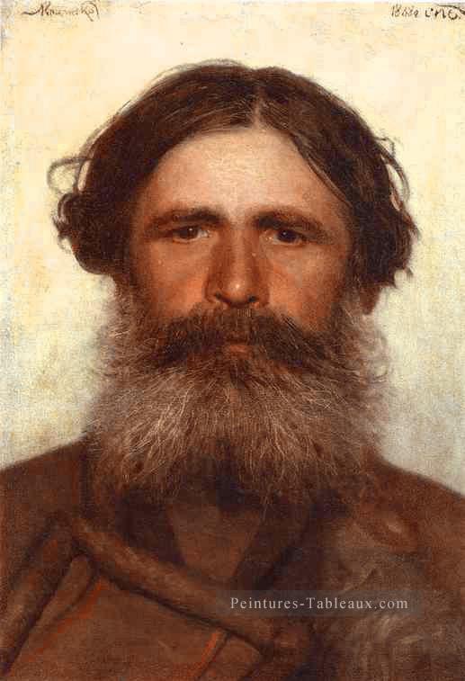 Le portrait d’un paysan démocratique Ivan Kramskoi Peintures à l'huile